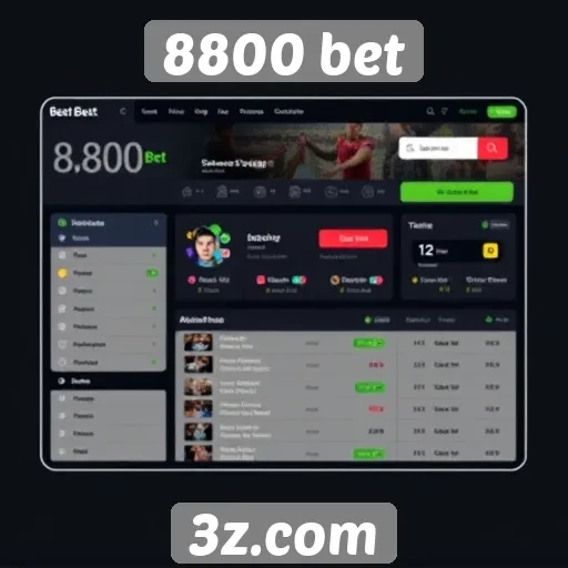 Interface do 8800 bet é amigável e intuitiva